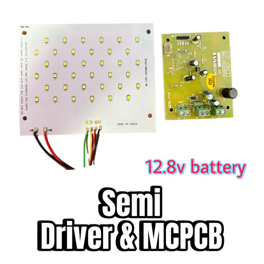 Solar Semi Light Driver with MCPCB (for 12.8v LiPo4 battery)