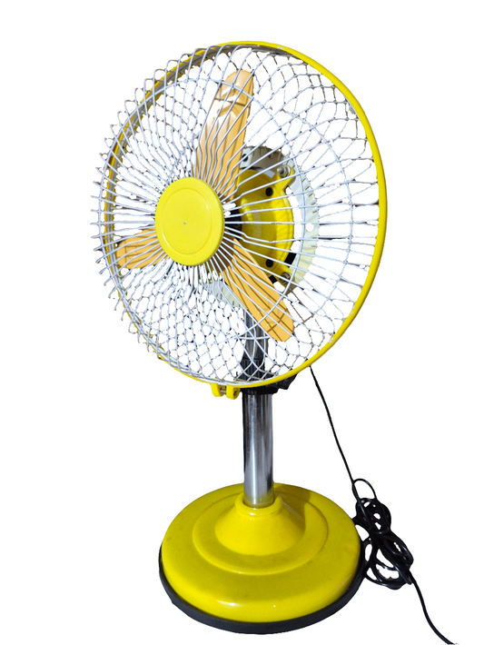 DC Solar Standing Fan – 12W, 9-Inch, High-Speed | 12V Battery/Solar Powered